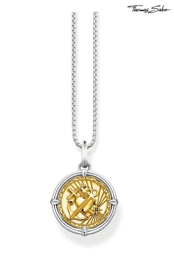 Thomas Sabo Gold Symbolic Faith Love Hope Gold Coin Pendant (Q46187) | £149
