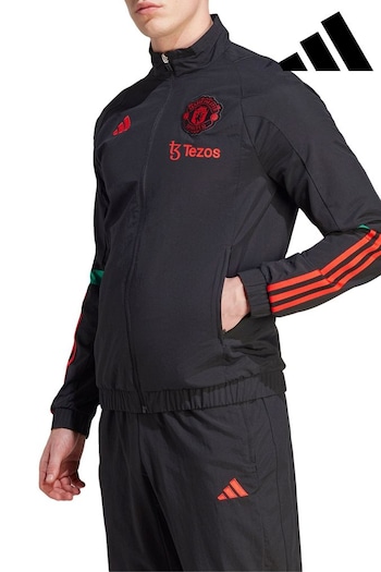 adidas Black Manchester United Training Presentation Jacket (Q46271) | £75