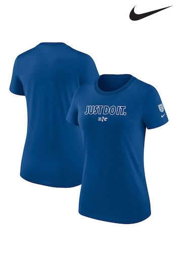 Nike Blue England Womens Just Do It T-Shirt (Q46293) | £28