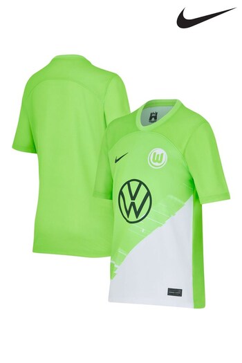Nike Green VfL Wolfsburg Home Stadium T-Shirt (Q46314) | £60