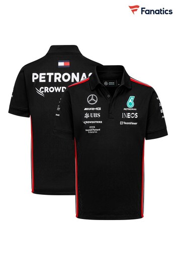 Fanatics Mercedes AMG Petronas F1 2023 Team Black Polo Shirt (Q46514) | £76