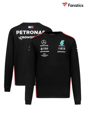 Fanatics Mercedes AMG Petronas F1 2023 Team Long Sleeved Drive Black T-Shirt (Q46528) | £66