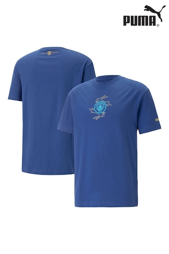 Puma Blue Manchester City CNY Graphic T-Shirt (Q46593) | £35