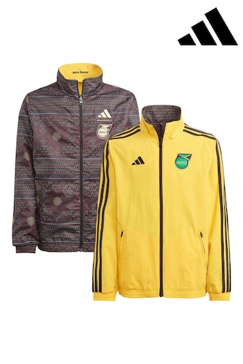 adidas size Yellow Jamaica Anthem Jacket (Q46596) | £100
