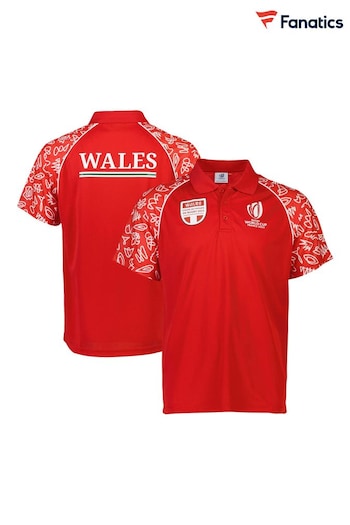 Fanatics Red Rugby World Cup 2023 Wales Polo Shirt (Q46669) | £35