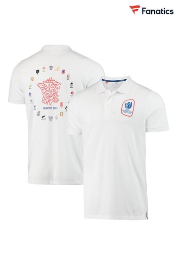 Fanatics Rugby World Cup  2023 20 Unions White Polo Shirt (Q46702) | £40