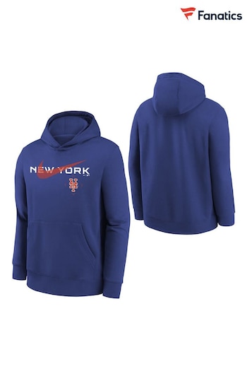 Fanatics Blue New York Mets  Swoosh Neigborhood Hoodie (Q46766) | £48