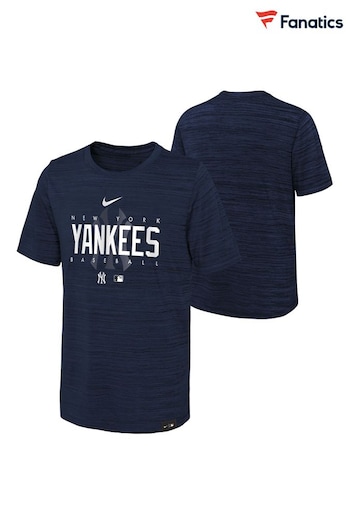 Fanatics Dri-Fit Blue New York Yankees Velocity Practice T-Shirt (Q46780) | £28