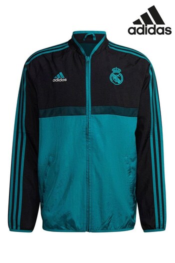 adidas Black Real Madrid Icons Woven Jacket (Q46880) | £70