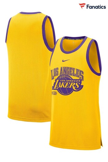 Fanatics Yellow Los Angeles Lakers Practice Tank (Q46901) | £50