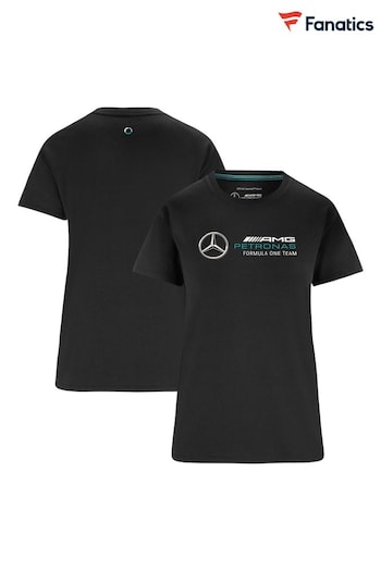 Fanatics Large Mercedes AMG Petronas F1 Logo Black T-Shirt (Q46943) | £33