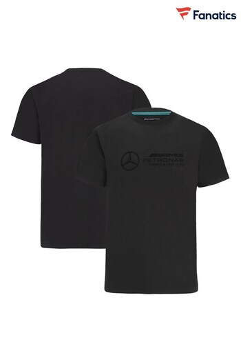 Fanatics Mercedes AMG Petronas F1 Stealth Large Logo Black T-Shirt (Q46964) | £33