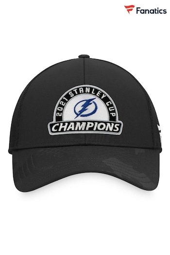 Fanatics Tampa Bay Lightning Stanley Cup 2021 Champions Locker Room Structured Trucker Black Cap (Q46970) | £30