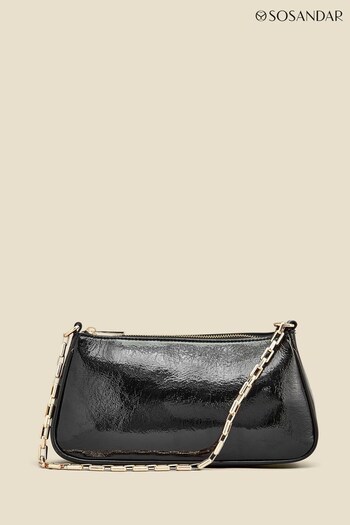 Sosandar Black Chain Detail Shoulder Bag (Q47049) | £39