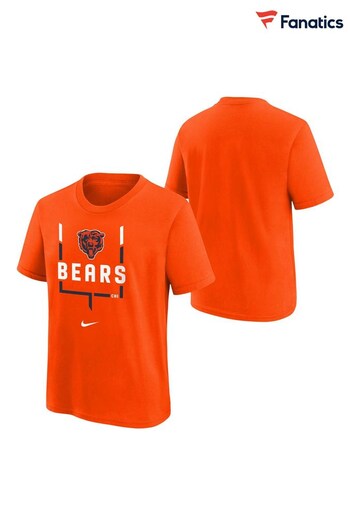 Fanatics Orange Chicago Bears Goal Post Short Sleeve T-Shirt (Q47191) | £19