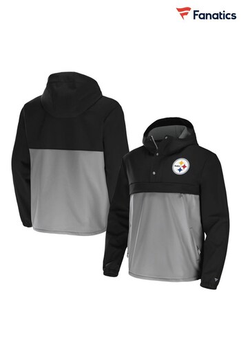 Fanatics NFL Pittsburgh Steelers Midweight Overhead Black Jacket (Q47201) | £85