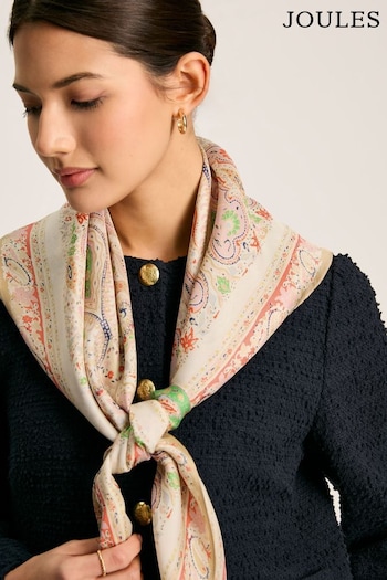 Joules Bloomfield Multi Square Silk Scarf (Q47225) | £39.95