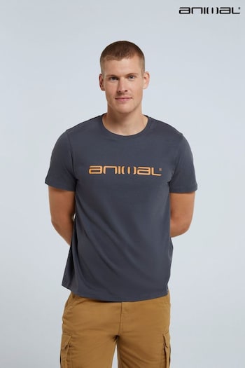 Animal Mens Grey Classico Organic T-Shirt (Q47260) | £20