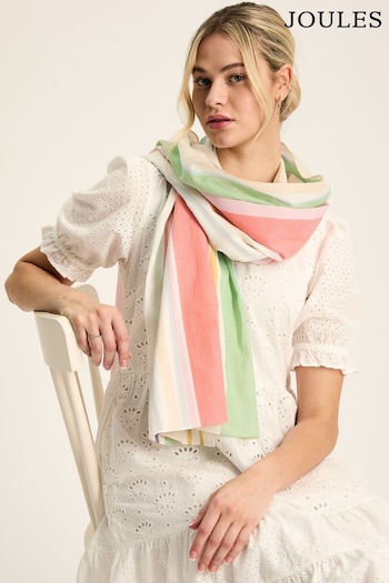 Joules Harlyn Stripe Cotton Summer Scarf (Q47281) | £24.95