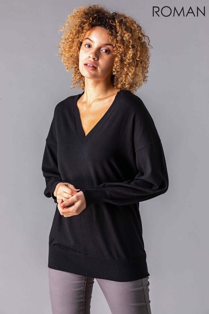 Long black sale jumper womens