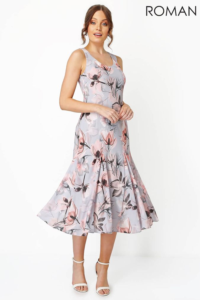 Wedding guest discount grey dress