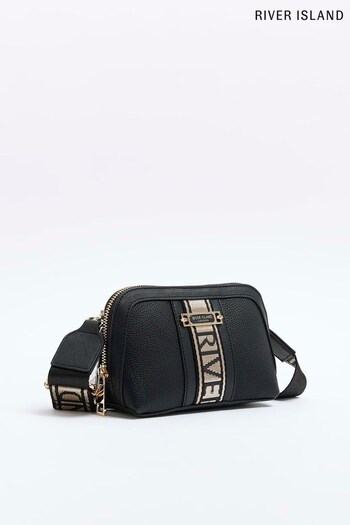 Buy River Island Black Double Pouch Messenger Bag from Next USA