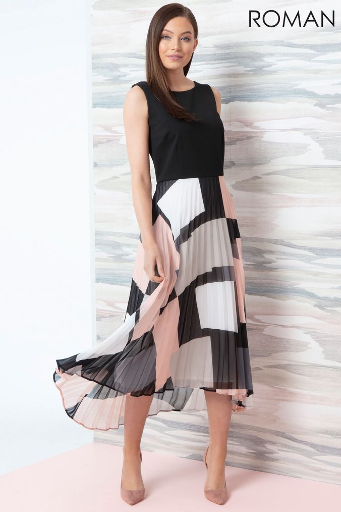 Roman originals black and white dresses sales