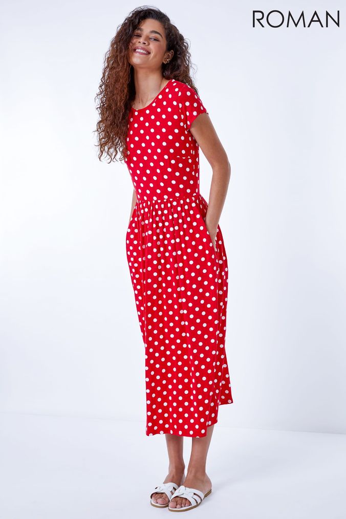 Buy Women s Red Roman Spots Dresses Online Next UK