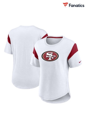 Fanatics NFL San Francisco 49ERS Slub Fashion White Top (Q47939) | £35