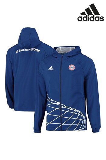 adidas Blue FC Bayern Graphic Windbreaker Jacket (Q47979) | £85