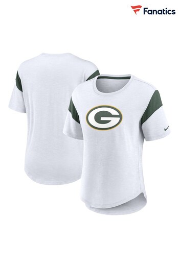 Fanatics NFL Bay Packers Slub Fashion White Top (Q48014) | £35