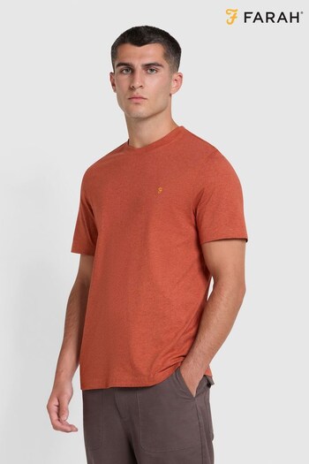 Farah Danny Short Sleeve Brown T-Shirt (Q48203) | £32