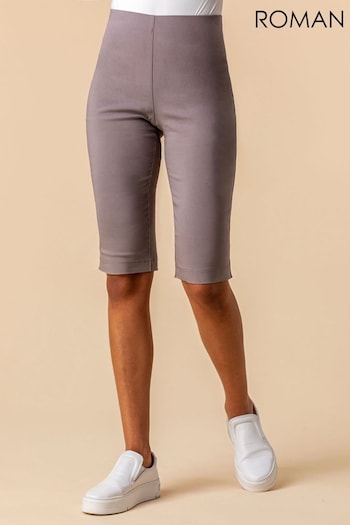 Roman Light Brown Knee Length Stretch Arri Shorts (Q48244) | £20
