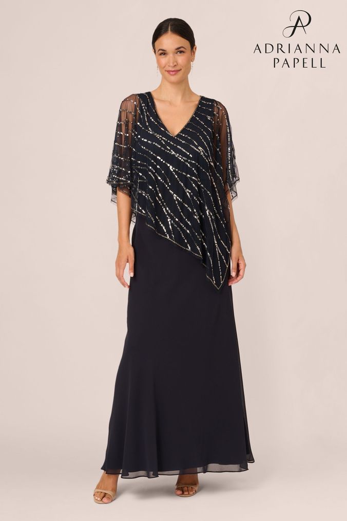 Adrianna papell split sleeve popover deals dress