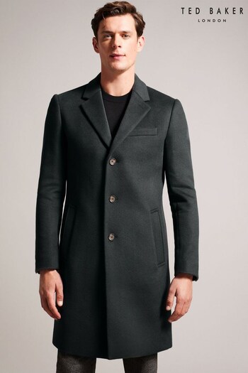 Ted Baker Green Rueby Wool Blend City Coat (Q48265) | £295