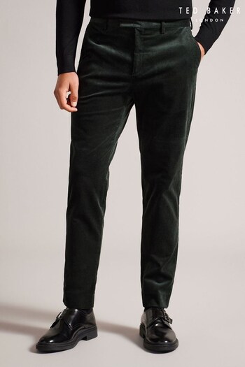 Ted Baker Blue Durhamt Slim Cotton Cord Trousers (Q48271) | £150