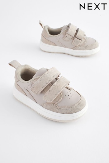 Neutral Standard Fit (F) Baby Touch Fastening Leather First Walker Trainers shoes (Q48296) | £30