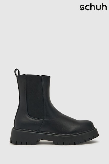 Schuh Audrey Chunky Chelsea Black Boots (Q48361) | £40