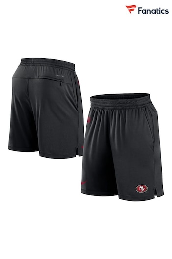 Fanatics NFL San Francisco 49ers Dri-FIT Knit Black Shorts (Q48476) | £45