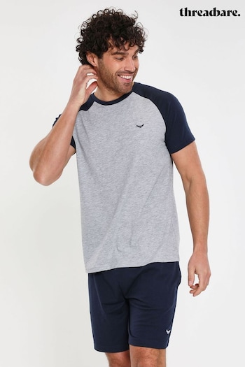 Threadbare Blue Cotton Blend Short Sleeve Pyjama Set (Q48481) | £22