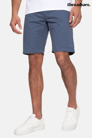 Threadbare Blue Regular Fit Cotton Chinos Shorts 30L (Q48493) | £18