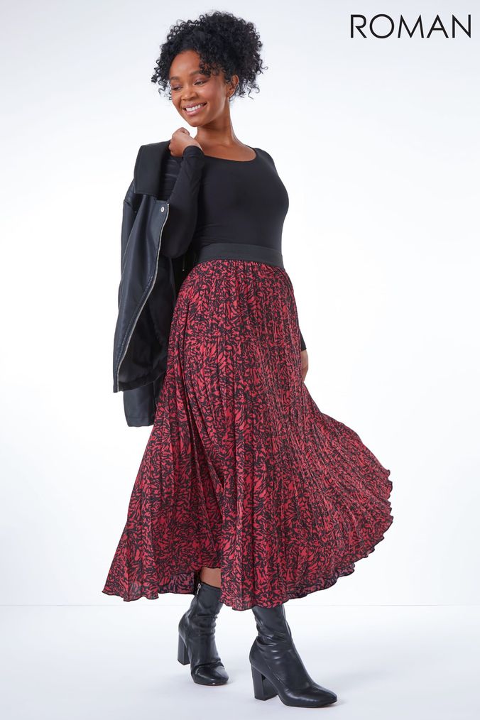 Petite pleated maxi skirt deals