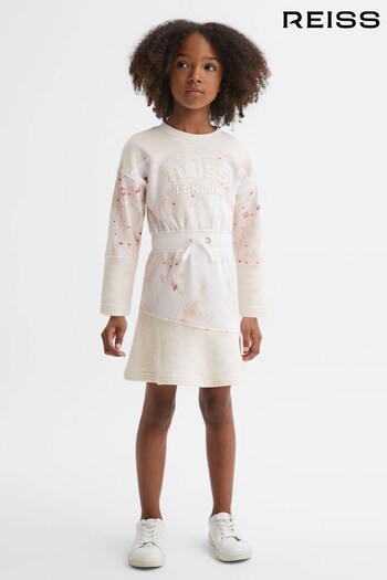 Reiss Pink Kendrix Teen Cotton Blend Drawstring Dress (Q48632) | £66