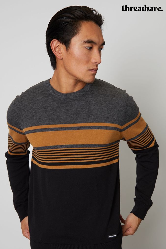 Men s Striped Jumpers Jumpers Cardigans Next