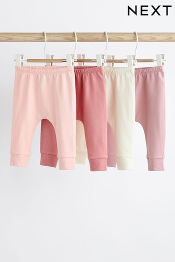 Pink Plain Baby alledaagse Leggings 4 Pack (Q49001) | £13 - £15