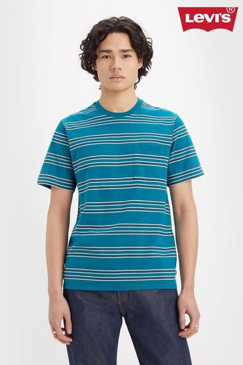 Levi's® Blue Relaxed Fit Pocket T-Shirt (Q49135) | £32