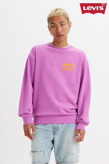 Levi's® Purple Relaxed Graphic Crew Sweat Shirt (Q49141) | £70