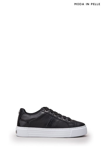 Moda In Pelle Bridgette Lace Up Black Trainers (Q49266) | £99