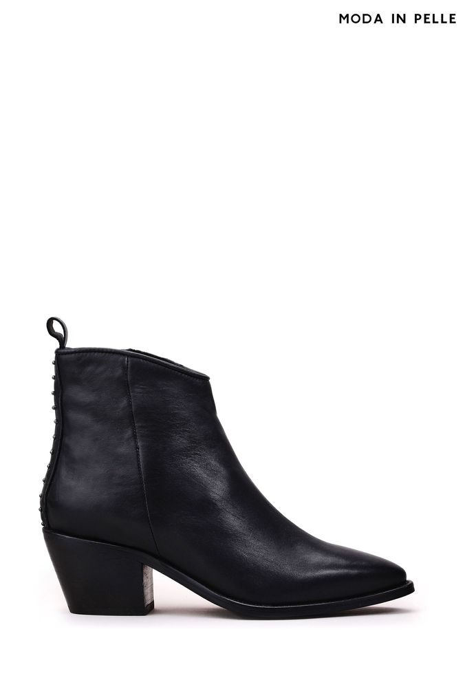 Moda in pelle black ankle boots new arrivals