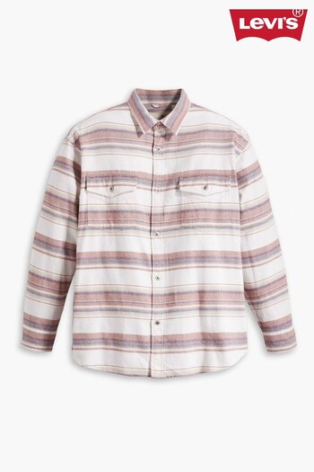 Levi's® White/Brown Silvertab 2 Pocket Shirt (Q49306) | £65